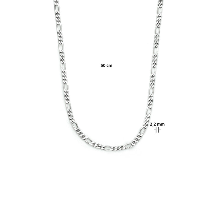 collier figaro 2,2 mm zilver gerhodineerd