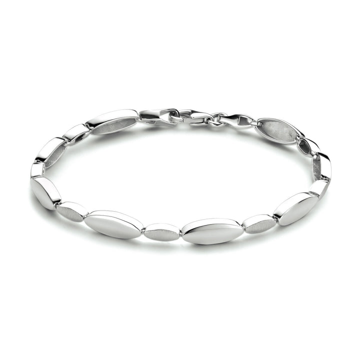 armband 5,2 mm 19 cm poli/mat zilver gerhodineerd