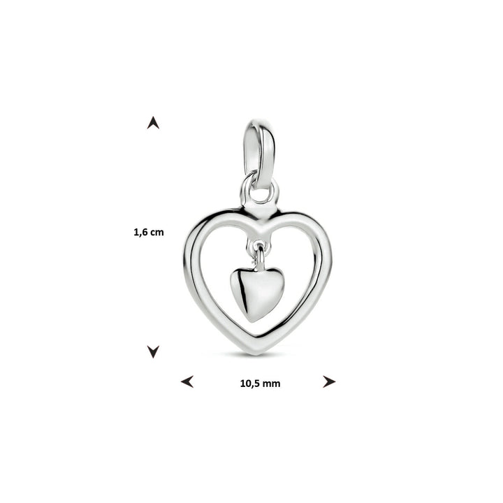 Anhänger Herz Silber rhodiniert
