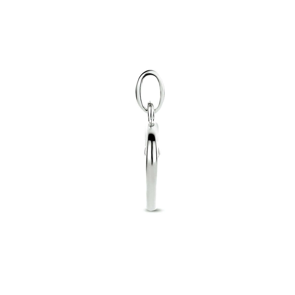pendant heart zirconia silver rhodium plated