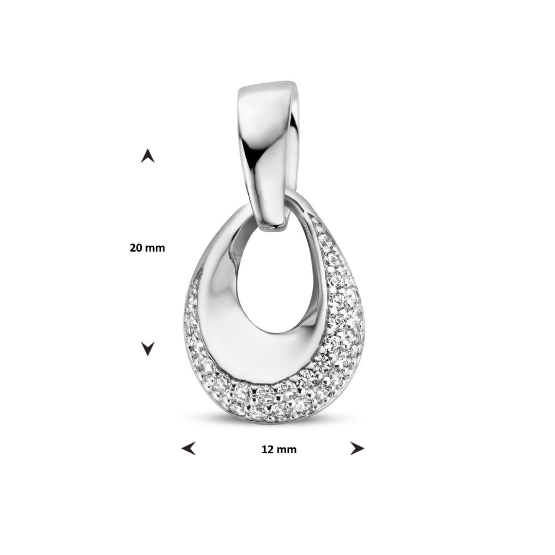 Anhänger Zirkonia Silber rhodiniert