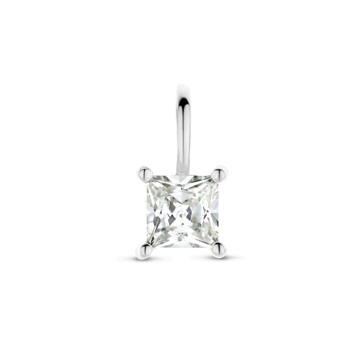 pendant zirconia silver rhodium plated
