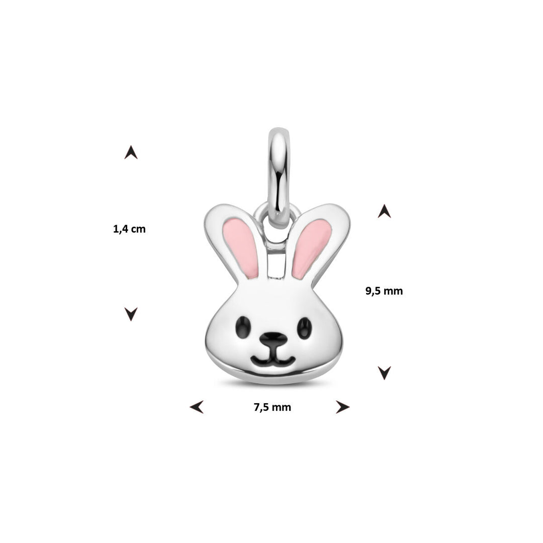 hanger konijn zilver gerhodineerd