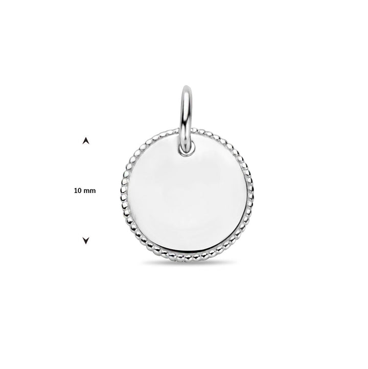 Gravuranhänger rund Silber rhodiniert