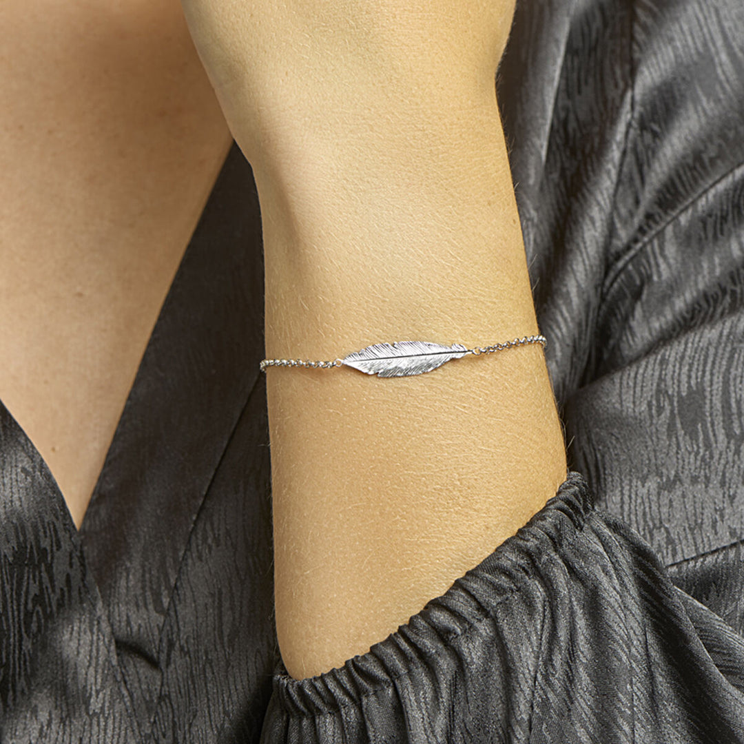 armband veer 16,5 + 2,5 cm zilver gerhodineerd