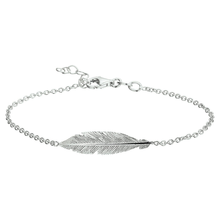 armband veer 16,5 + 2,5 cm zilver gerhodineerd