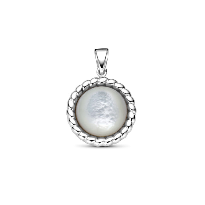 hanger parelmoer zilver gerhodineerd