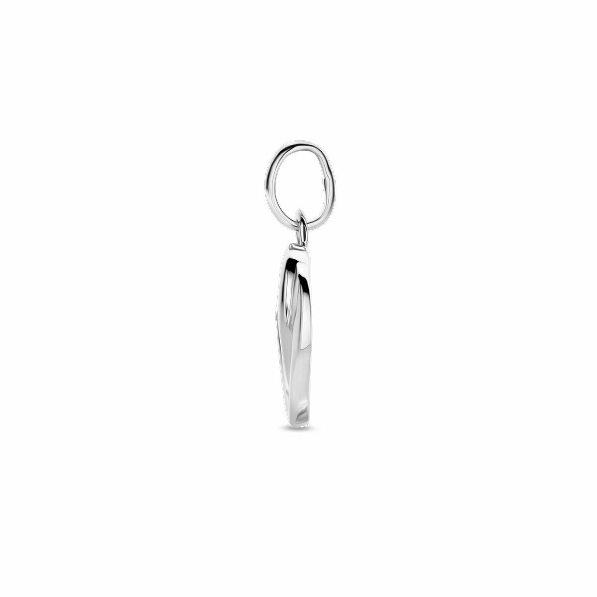 pendant heart silver rhodium plated