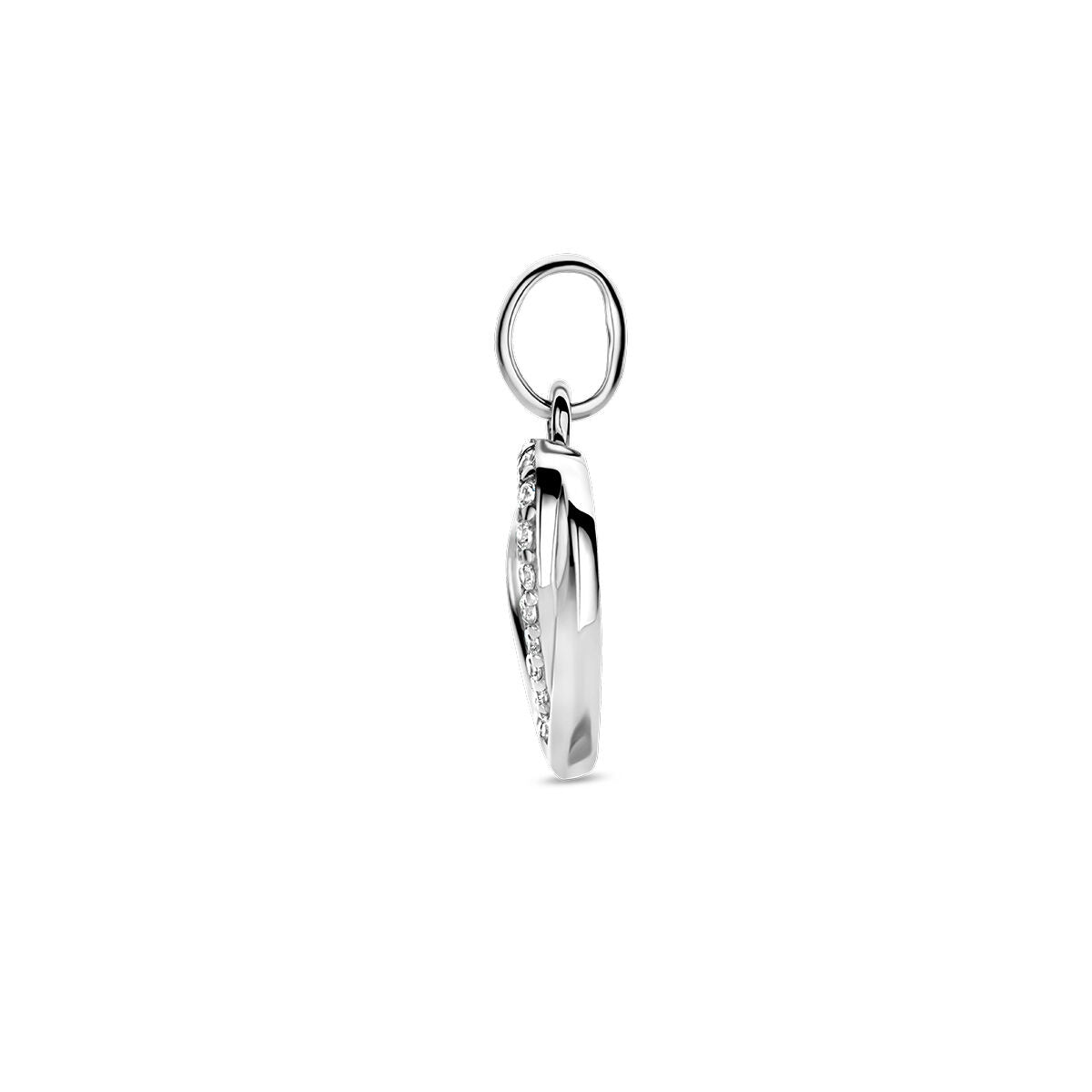 hanger hart zirkonia zilver gerhodineerd