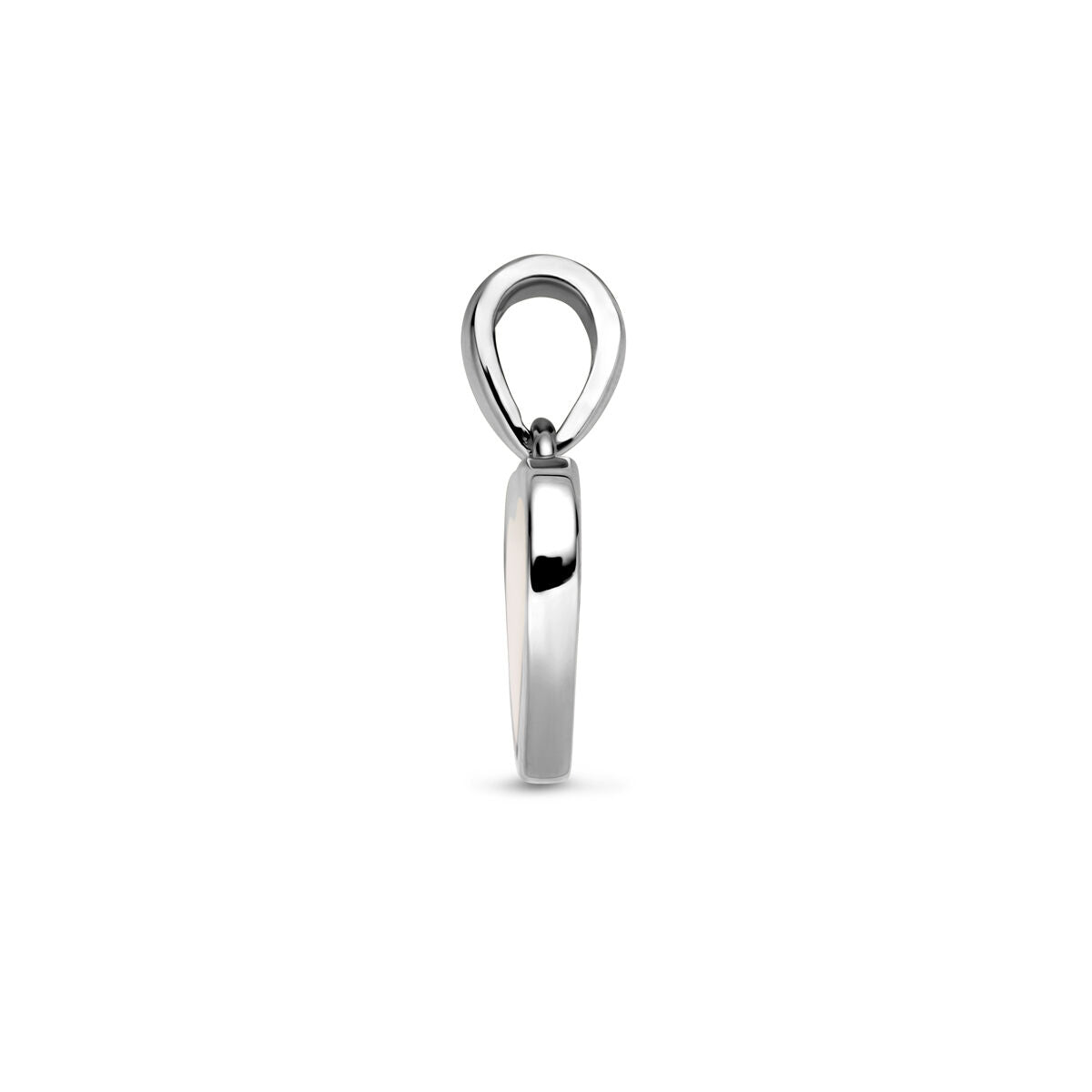 pendant mother of pearl heart silver rhodium plated