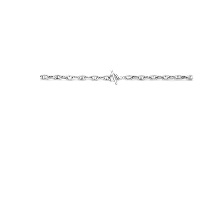 collier marine ronde buis 5,9 mm 42 cm kapittelslot zilver gerhodineerd