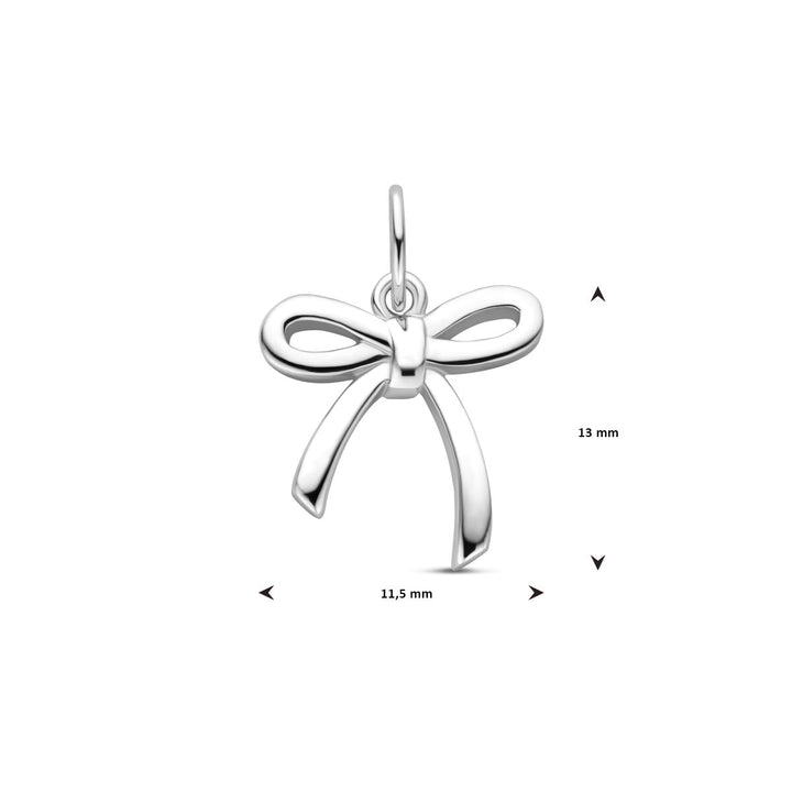 hanger strik 16 mm zilver gerhodineerd