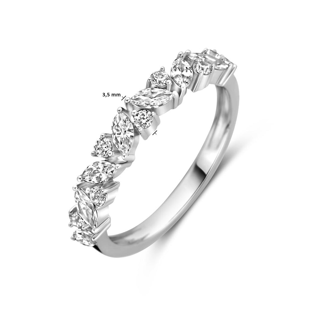 ring zirkonia 3,5 mm zilver gerhodineerd