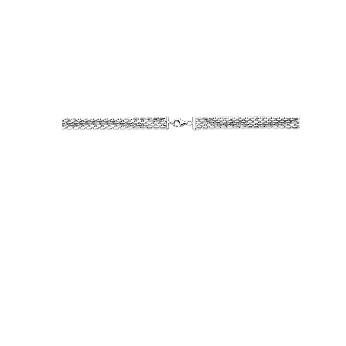 collier panter 8 mm 43 cm zilver gerhodineerd