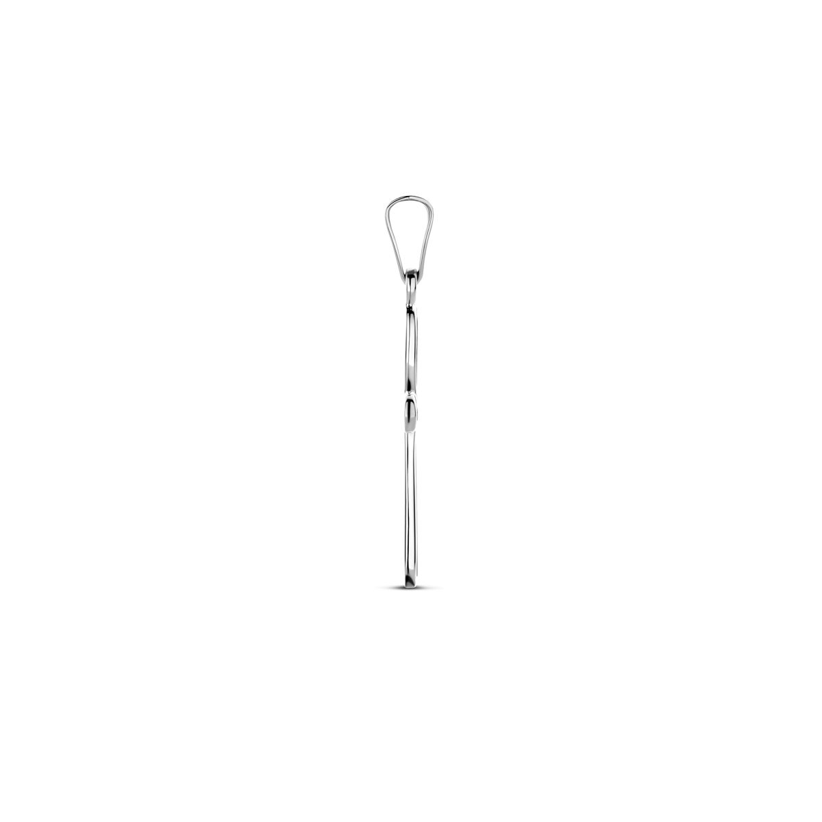 hanger kruis 25 mm zilver gerhodineerd
