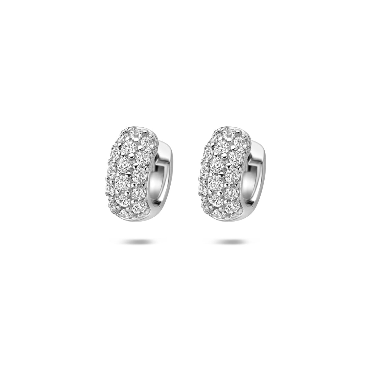 klapoorringen zirkonia zilver gerhodineerd