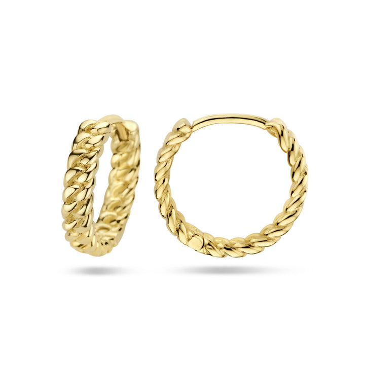 klapoorringen 14K geelgoud