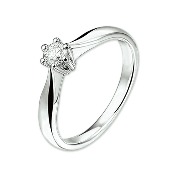 ring diamond 0.25ct h si 14K white gold 
