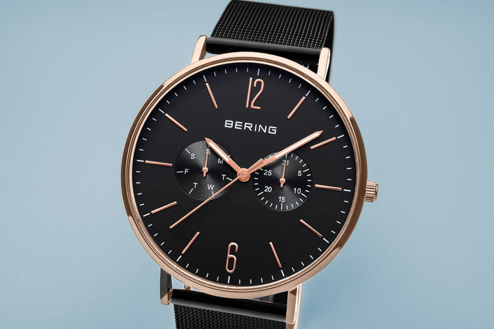 Bering heren horloge zwarte wijzerplaat - 14240-163