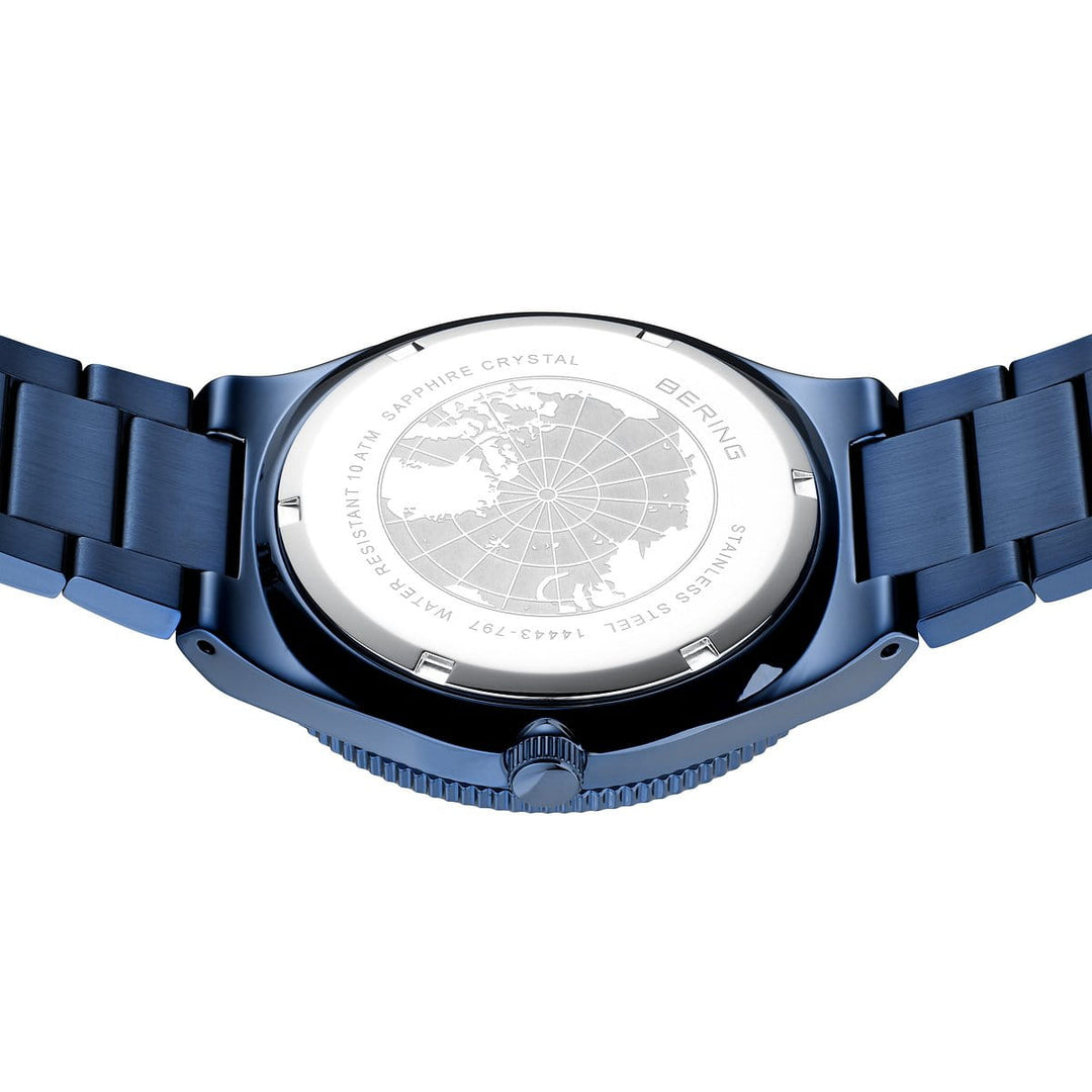 bering heren horloge blauwe wijzerplaat - 14443-797