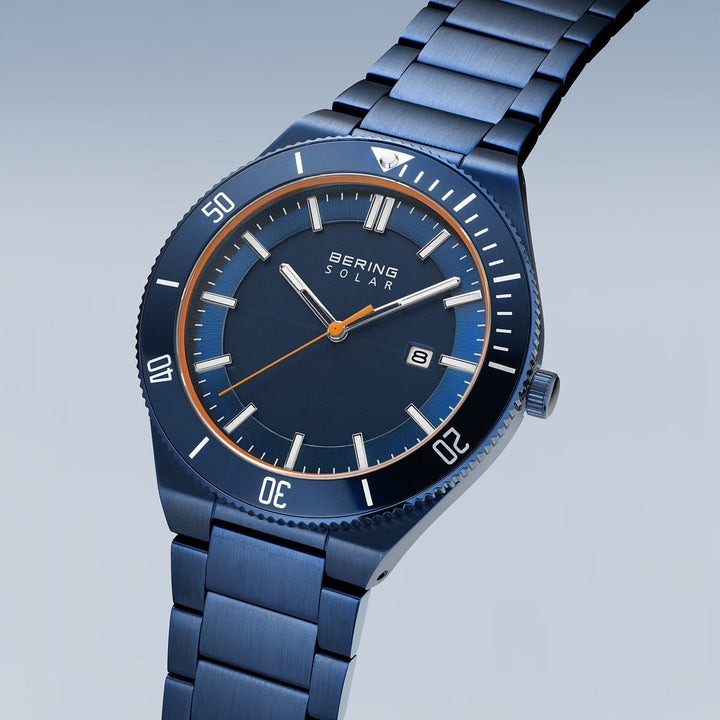 bering heren horloge blauwe wijzerplaat - 14443-797