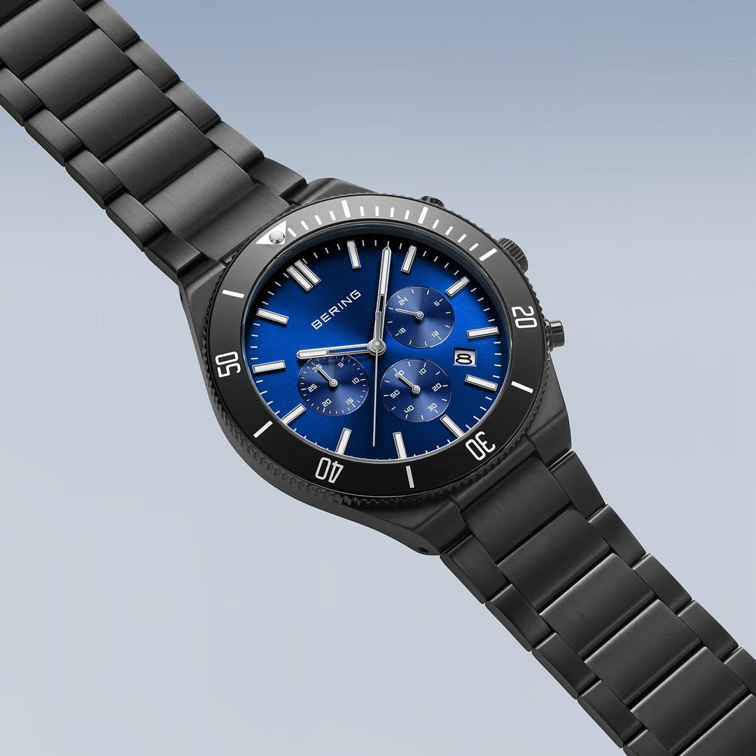 bering heren horloge blauwe wijzerplaat - 15043-727