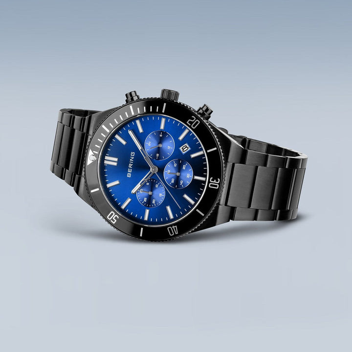 bering heren horloge blauwe wijzerplaat - 15043-727