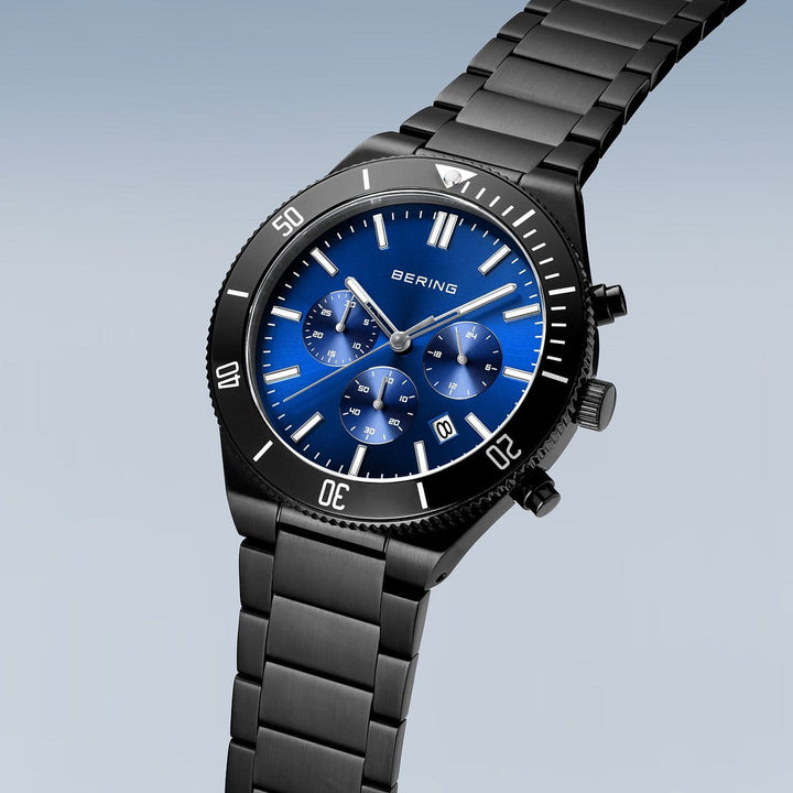 bering heren horloge blauwe wijzerplaat - 15043-727