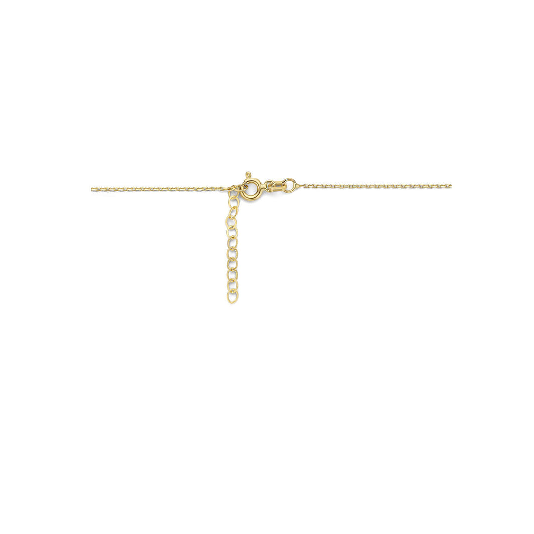 zirconia necklace 41 + 4 cm 14K yellow gold