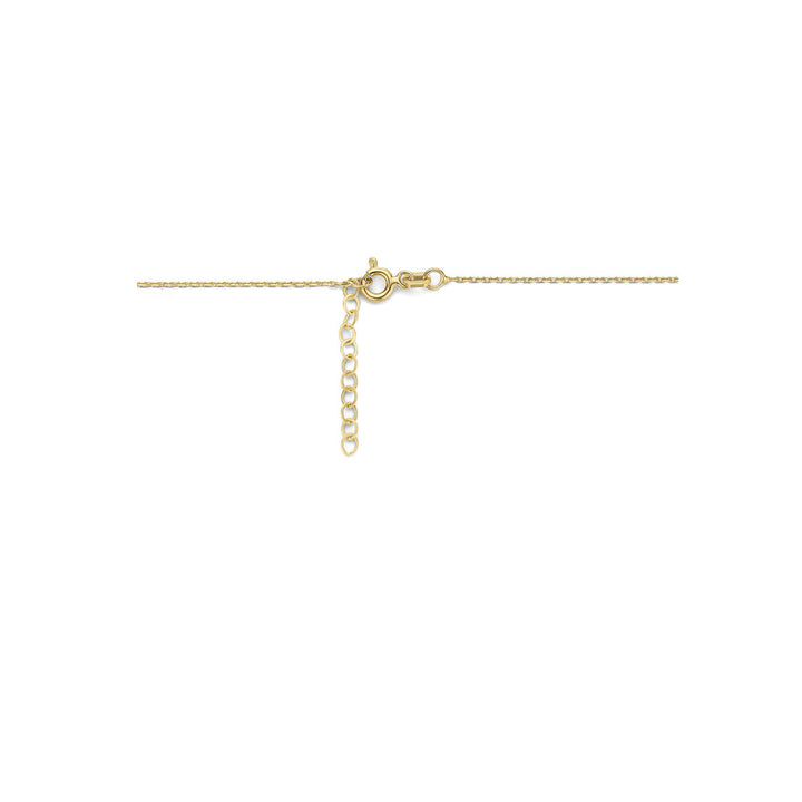 zirconia necklace 41 + 4 cm 14K yellow gold