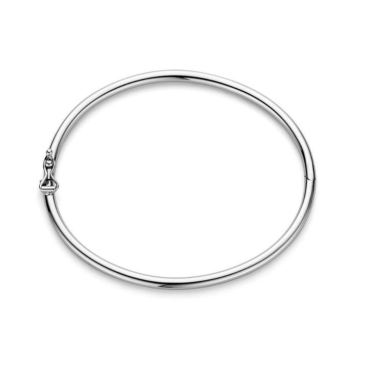 bangle scharnier ronde buis 3 x 60 mm 14K witgoud