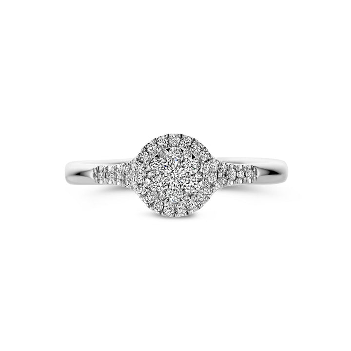 ring diamant 0.28ct h si 14K witgoud