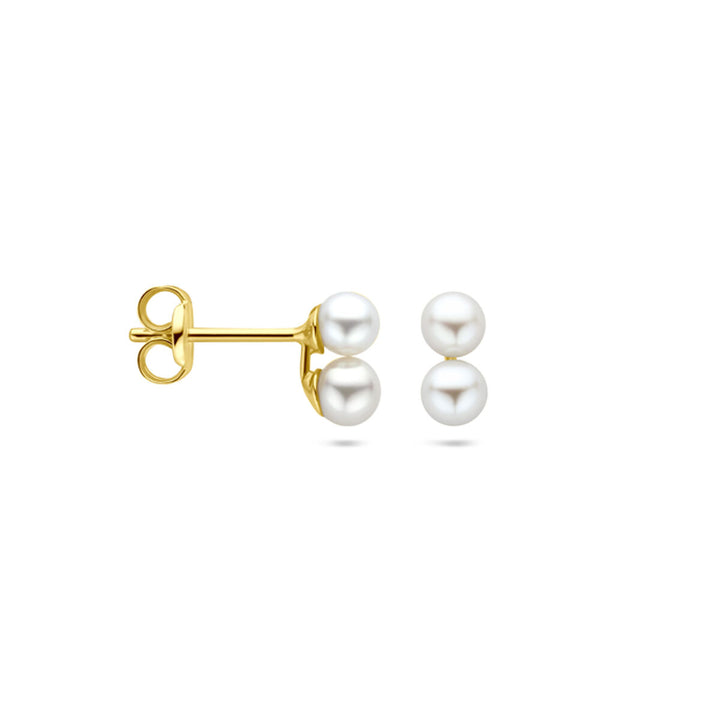 oorknoppen parel 7 mm 14K geelgoud