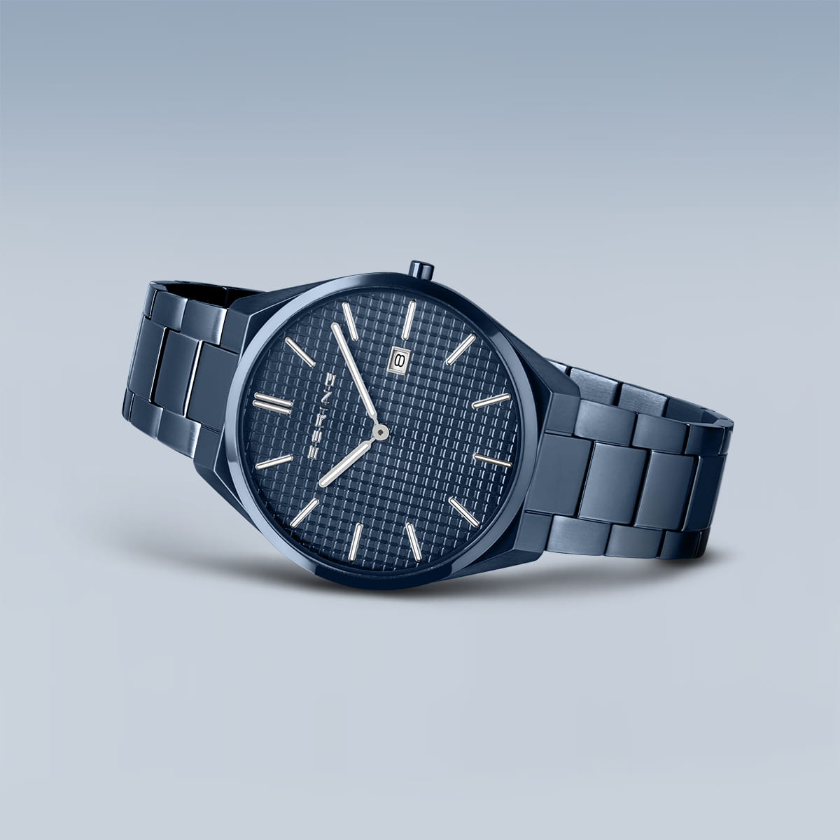 Bering heren horloge blauwe wijzerplaat - 17240-797