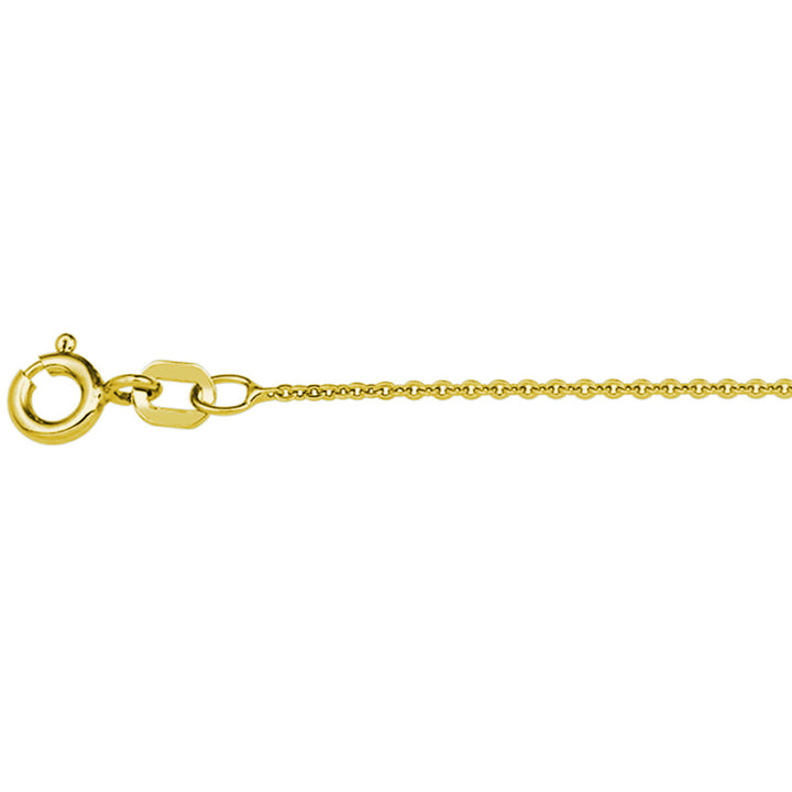 necklace anchor flat 1.1 mm 3 micron silver gold plated (yellow)