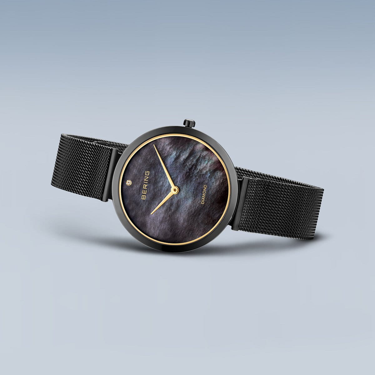 bering dames horloge zwarte wijzerplaat - 18132-132