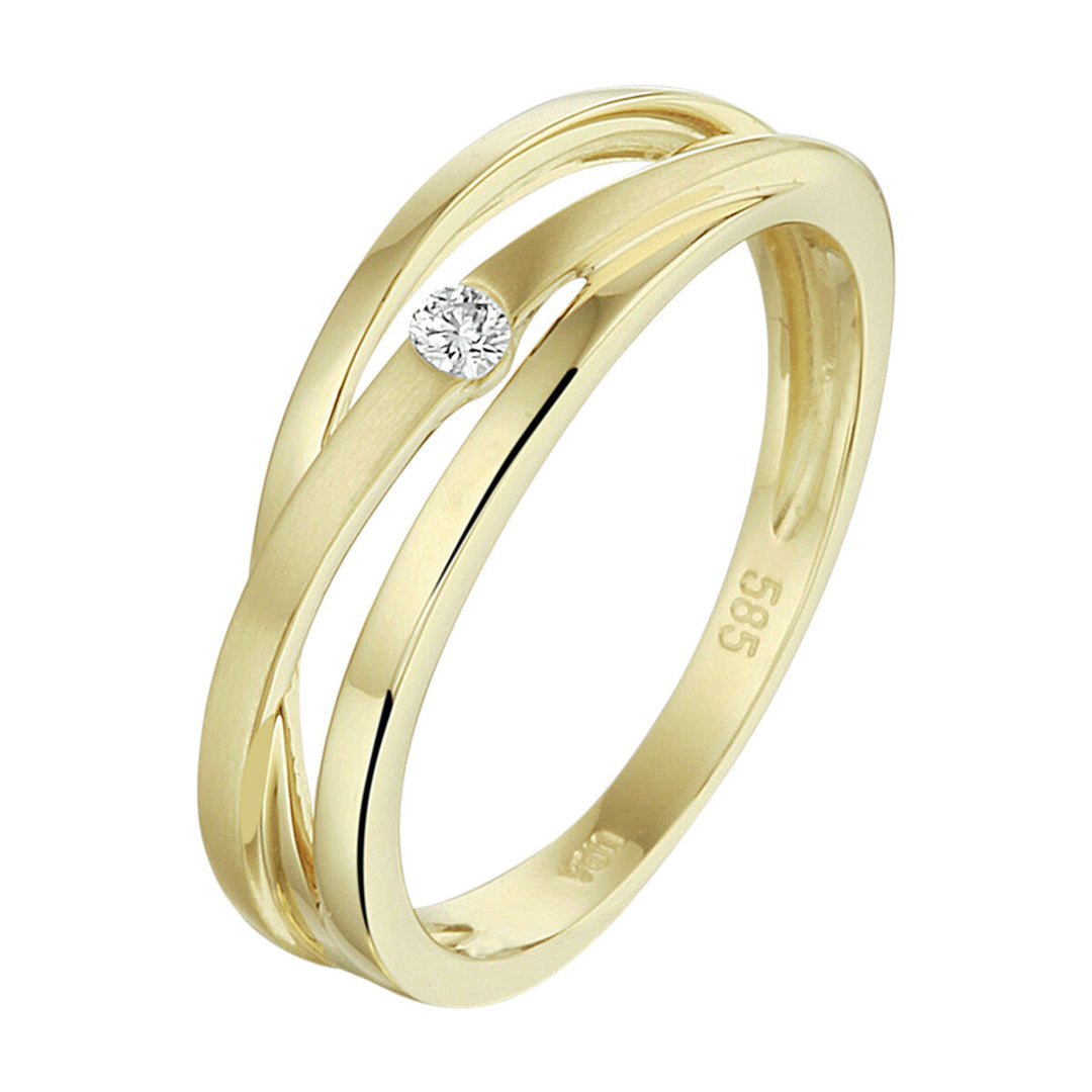 ring diamond 0.040ct h si 14K yellow gold