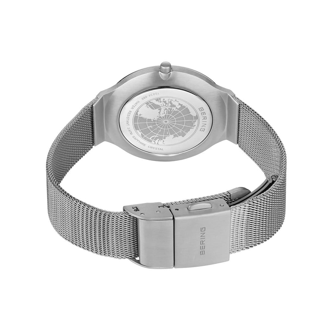 bering dames horloge witte wijzerplaat - 18434-000