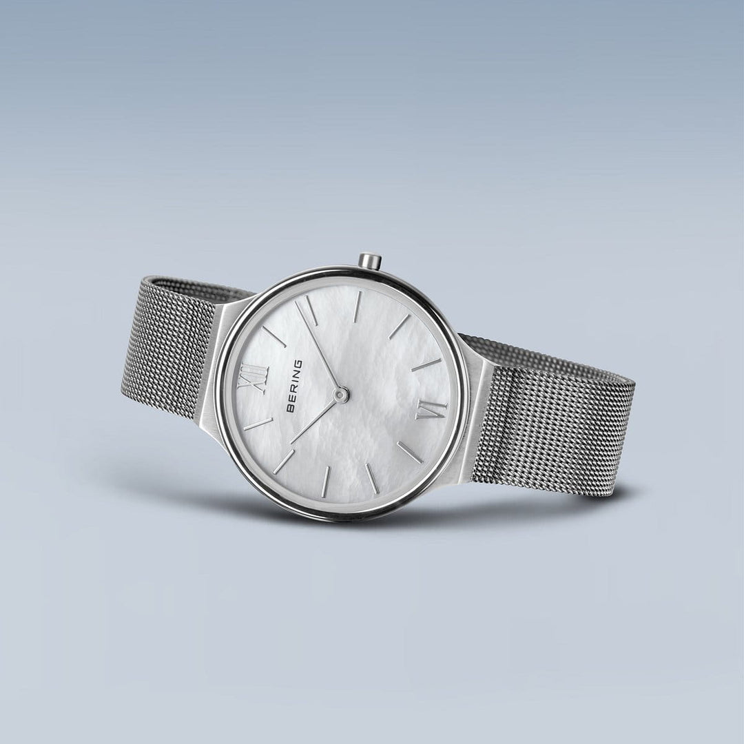 bering dames horloge witte wijzerplaat - 18434-000