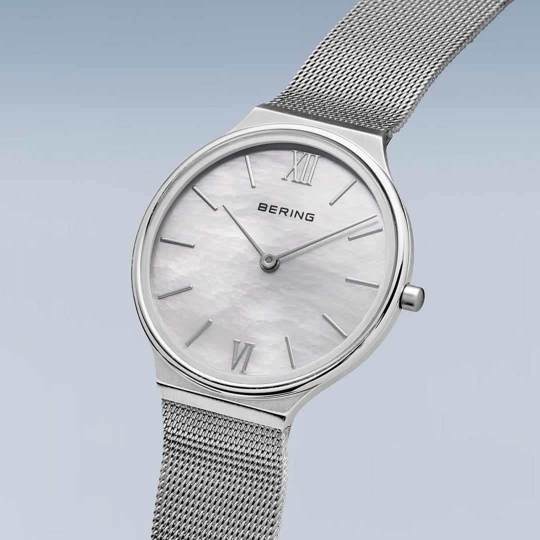 bering dames horloge witte wijzerplaat - 18434-000