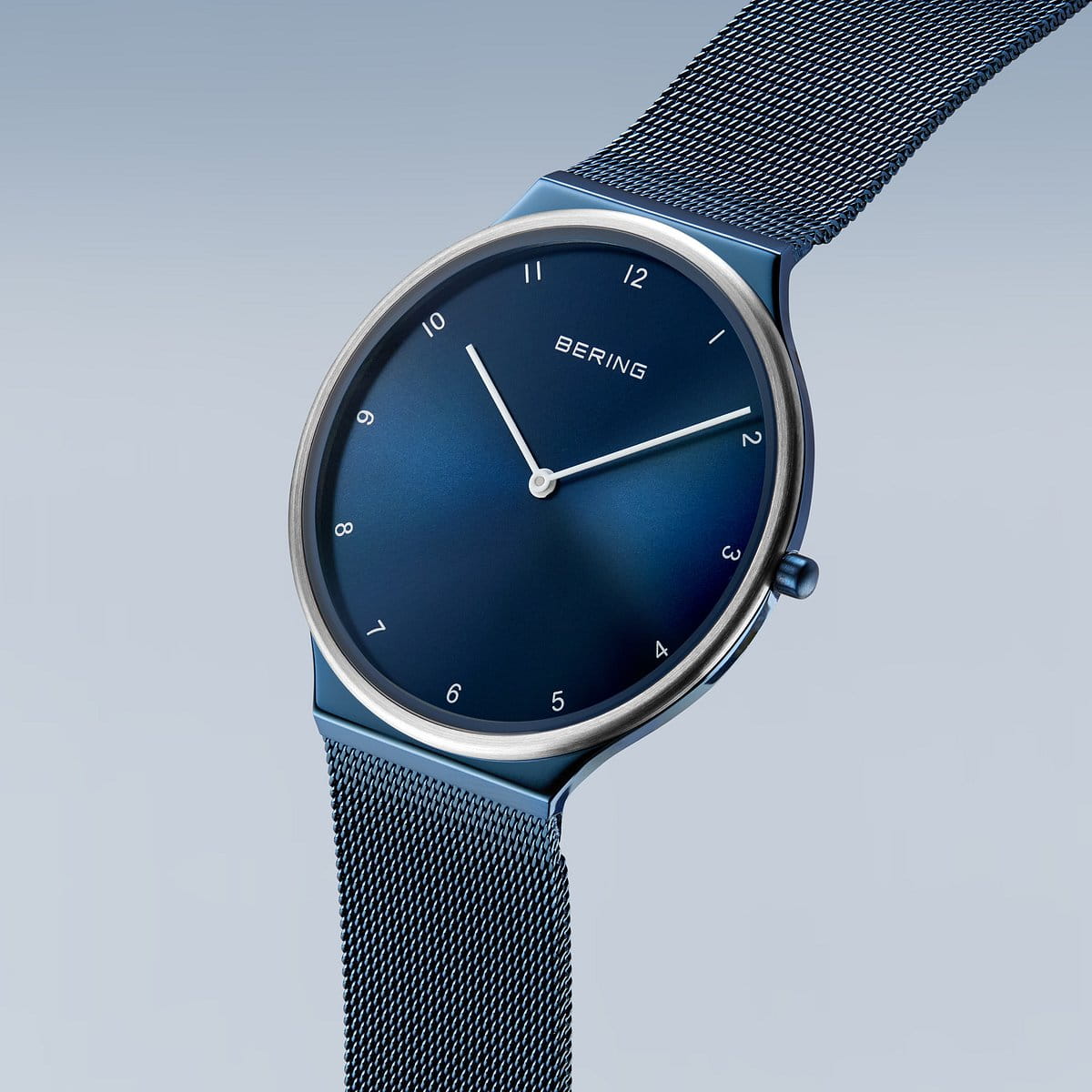 bering dames horloge blauwe wijzerplaat - 18440-397