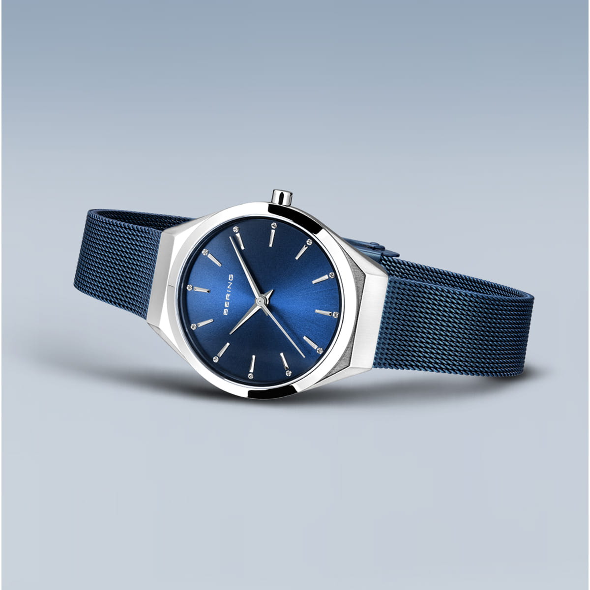 bering unisex horloge blauwe wijzerplaat - 18729-307