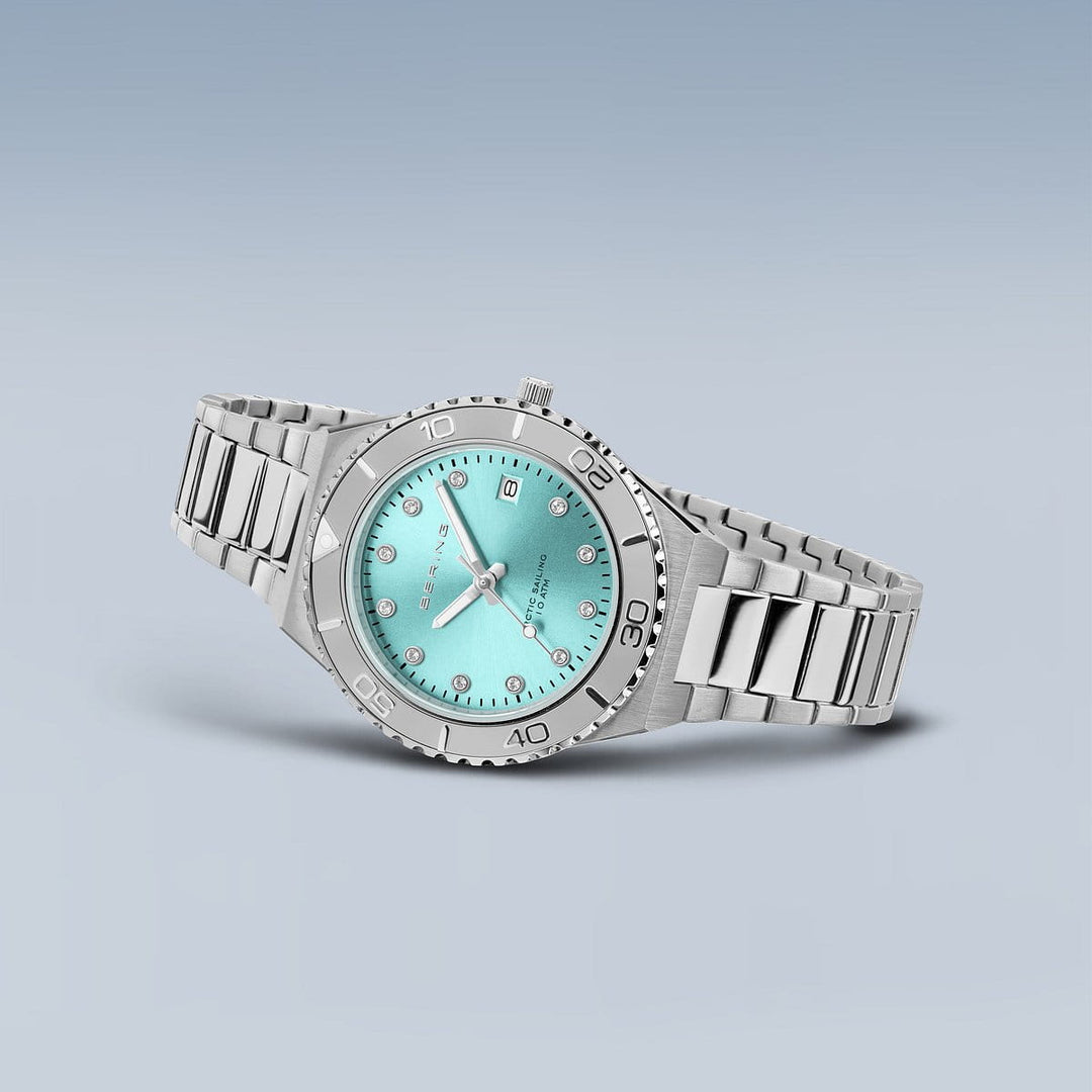 bering dames horloge blauwe wijzerplaat - 18936-707