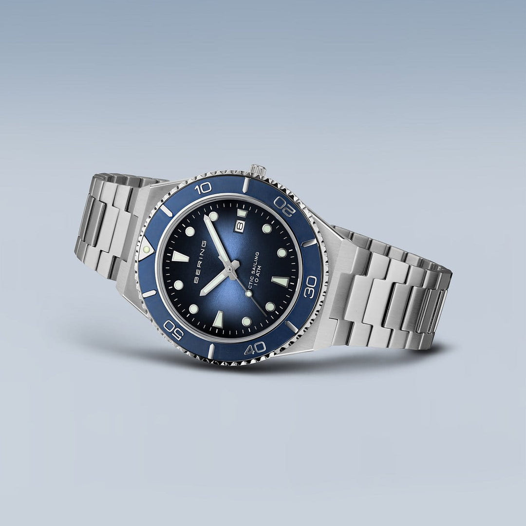 bering heren horloge blauwe wijzerplaat - 18940-707