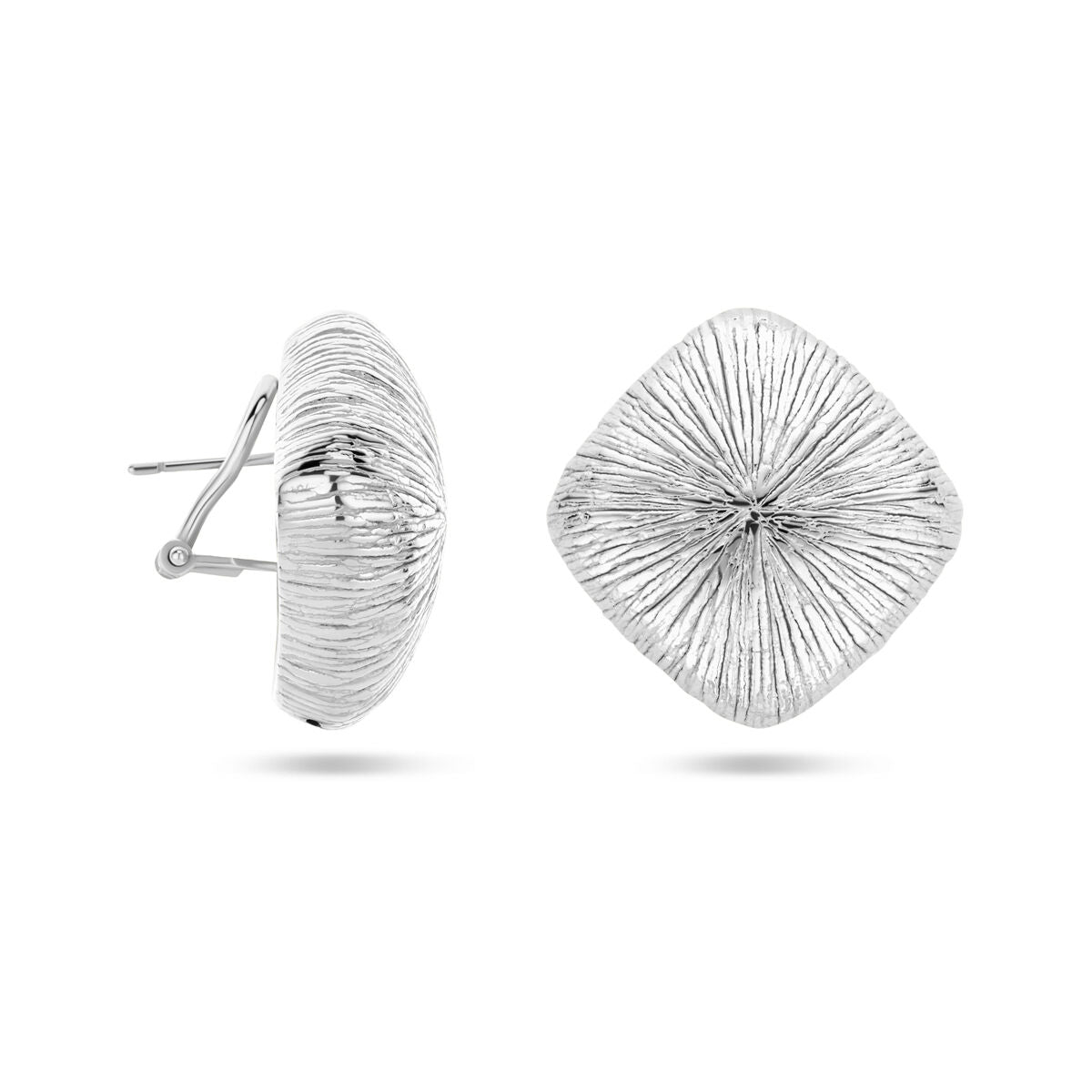oorknoppen  27 mm zilver gerhodineerd