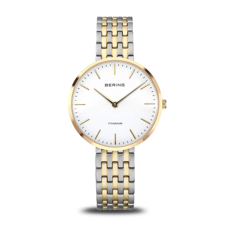 bering dames horloge witte wijzerplaat - 19334-010