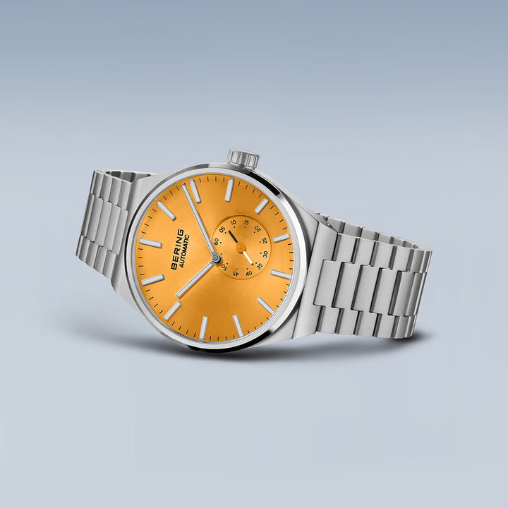 Bering heren horloge oranje wijzerplaat - 19441-701