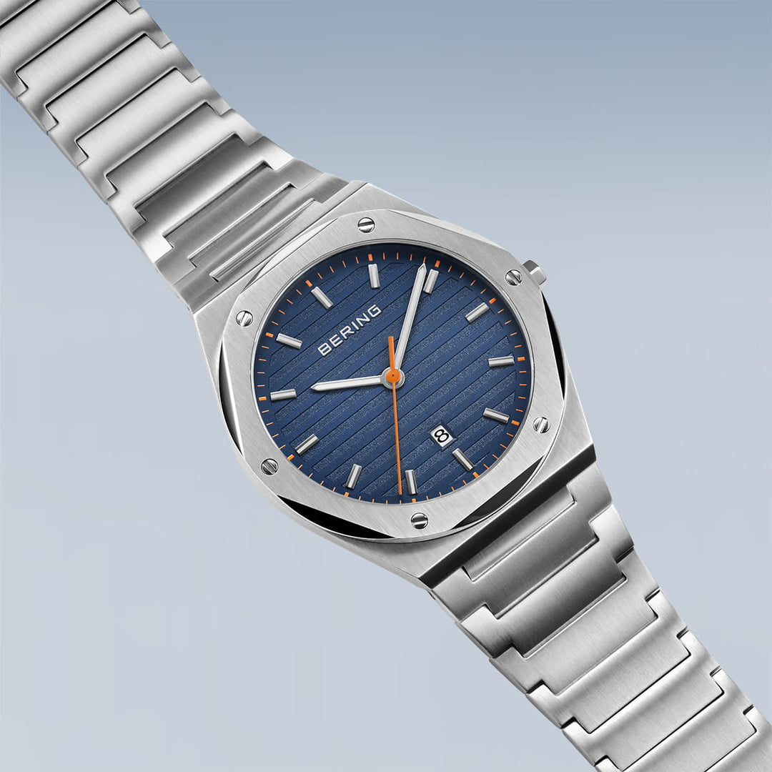 Bering heren horloge blauwe wijzerplaat - 19742-707