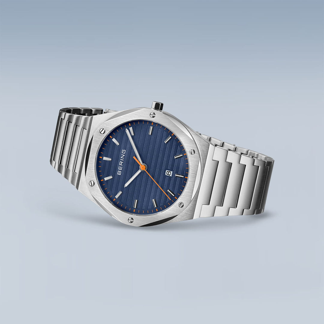 Bering heren horloge blauwe wijzerplaat - 19742-707