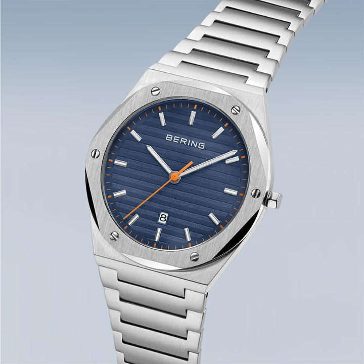 Bering heren horloge blauwe wijzerplaat - 19742-707